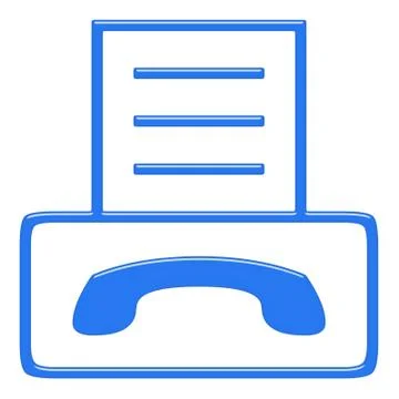 3D Fax Stock Illustration