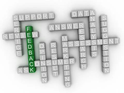 3d Feedback Concept word cloud Illustrazione stock