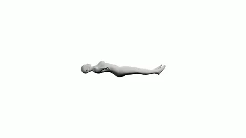 3D Female Figure Leaping 360 Turntable Matte Black on White Background Stock Footage 331433717