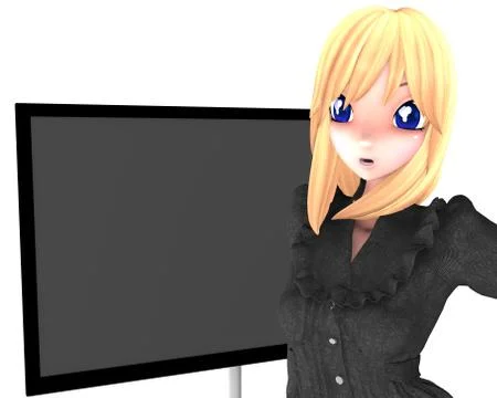 3d female instructor Stock Illustration