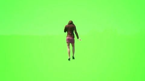 3d A female lawyer talking to Client and walking in court and talking on mobile Stock-Footage 243291971