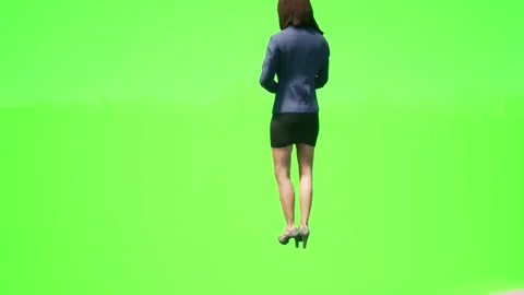 3d female nurse explaining to her companions from the back view Stock-Footage 243291957