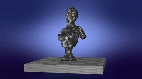 3D Female Statue Stock Footage 87689562