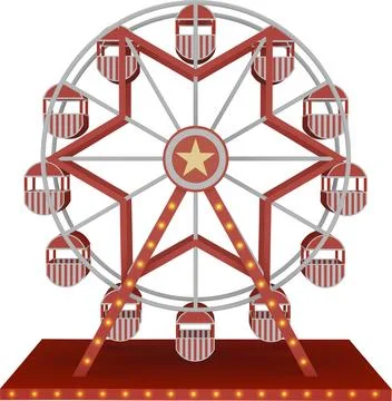 3d ferris wheel Stock Illustration