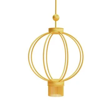 3D festive lanterns hanging isolated, decoration for Chinese new year, Chin.. Stock Illustration