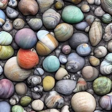 3D Fibonacci Stone Pattern Wallpaper, HD PC background Stock Illustration