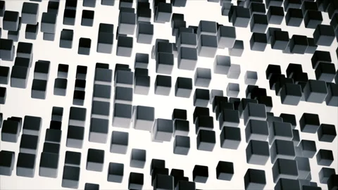 3d Field Abstract 3D Cubes Slow Motion Animation Stock Footage 100379533