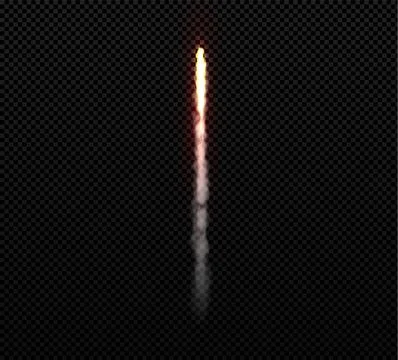 3d fiery red rocket trail. Stock Illustration