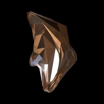 3D figure. 3D render of abstract shapes, Abstract Bronze figures. golden figure Stock Illustration