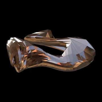 3D figure. 3D render of abstract shapes, Abstract Bronze figures. golden figure Stock Illustration