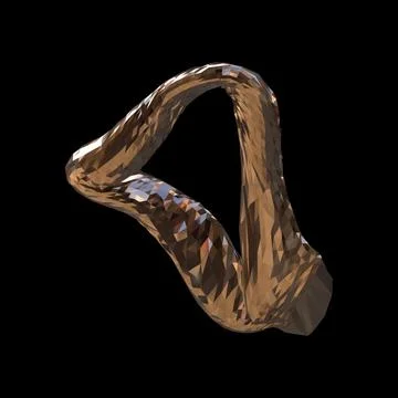 3D figure. 3D render of abstract shapes, Abstract Bronze figures. golden figure Stock Illustration