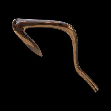 3D figure. 3D render of abstract shapes, Abstract Bronze figures. golden figure Stock Illustration