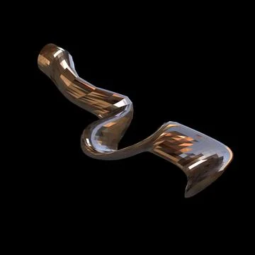 3D figure. 3D render of abstract shapes, Abstract Bronze figures. golden figure Stock Illustration