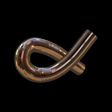 3D figure. 3D render of abstract shapes, Abstract Bronze figures. golden figure Stock Illustration