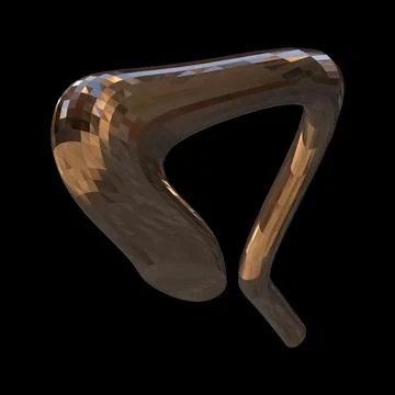 3D figure. 3D render of abstract shapes, Abstract Bronze figures. golden figure Stock Illustration