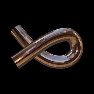 3D figure. 3D render of abstract shapes, Abstract Bronze figures. golden figure Stock Illustration