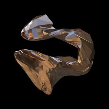 3D figure. 3D render of abstract shapes, Abstract Bronze figures. golden figure Stock Illustration