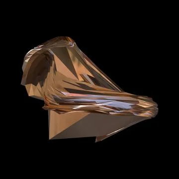 3D figure. 3D render of abstract shapes, Abstract Bronze figures. golden figure Stock Illustration