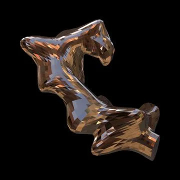 3D figure. 3D render of abstract shapes, Abstract Bronze figures. golden figure Stock Illustration
