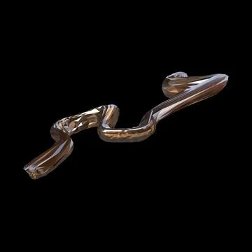 3D figure. 3D render of abstract shapes, Abstract Bronze figures. golden figure Stock Illustration