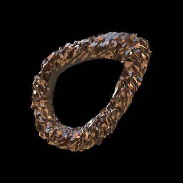 3D figure. 3D render of abstract shapes, Abstract Bronze figures. golden figure Stock Illustration