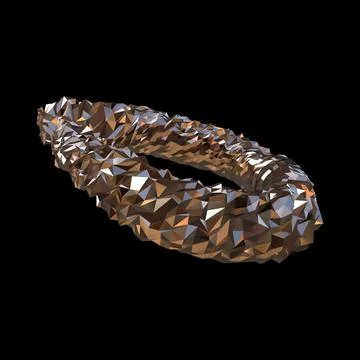 3D figure. 3D render of abstract shapes, Abstract Bronze figures. golden figure Stock Illustration