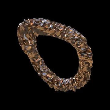 3D figure. 3D render of abstract shapes, Abstract Bronze figures. golden figure Stock Illustration