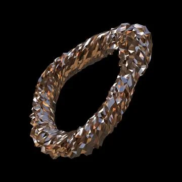 3D figure. 3D render of abstract shapes, Abstract Bronze figures. golden figure Stock Illustration