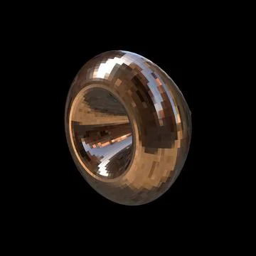 3D figure. 3D render of abstract shapes, Abstract Bronze figures. golden figure Stock Illustration