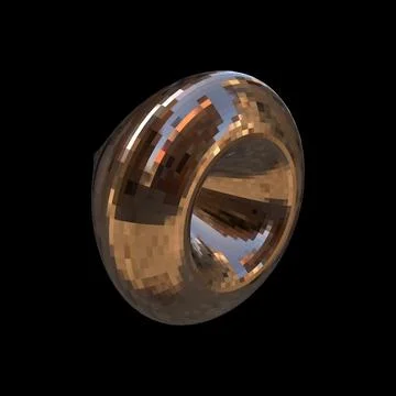 3D figure. 3D render of abstract shapes, Abstract Bronze figures. golden figure Stock Illustration