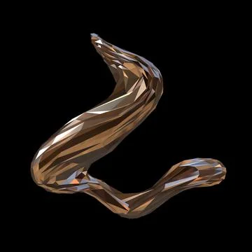 3D figure. 3D render of abstract shapes, Abstract Bronze figures. golden figure Stock Illustration