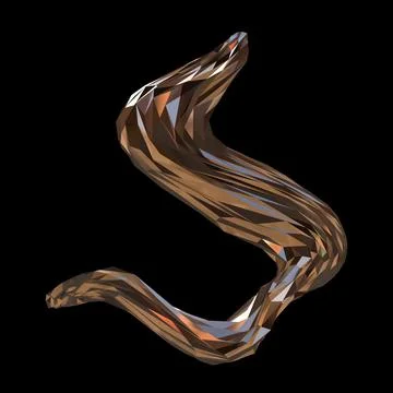 3D figure. 3D render of abstract shapes, Abstract Bronze figures. golden figure Stock Illustration