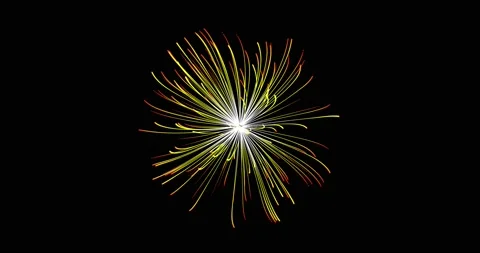 3d figure of animated lines from dots, colorful explosion salute of lines from Stock Footage 172552588