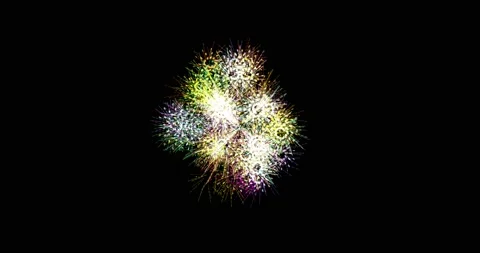 3d figure of animated lines from dots, colorful explosion salute of lines from Stock Footage 172552662