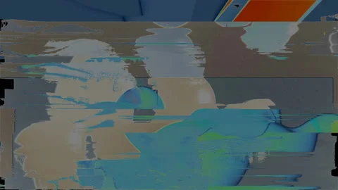 3D Figures Bubbles Distirted Noise Error Screen Motion Scratch Background Stock Footage 120761495