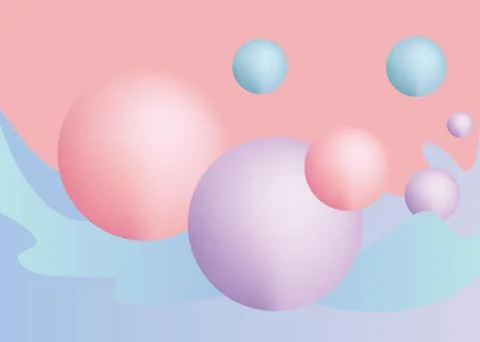 3d figures realistic vector primitives composition Stock Illustration