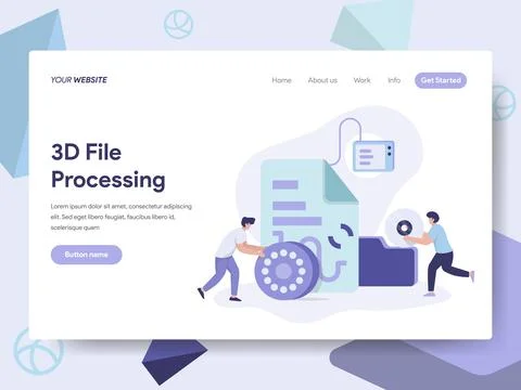 3D File Document Illustration Stock Illustration