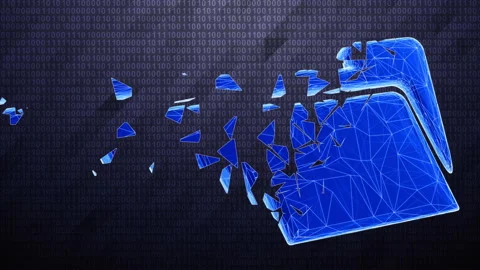 3D file icon isolated in binary cyberspace. Stock Footage 232289850