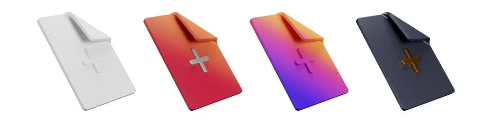 3D file new creative document graphics and icons pack Stock-Illustration