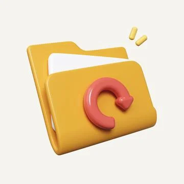 3d file refresh. file reloading and refreshing data icon. icon isolated on white Stock Photos