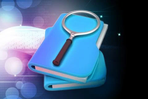 3d File searching Stock Illustration