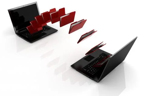 3d file sharing concept Stock Illustration