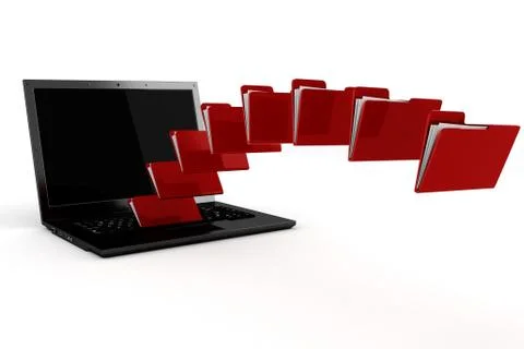 3d file sharing concept Stock Illustration