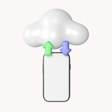 3d File storage in cloud. icon isolated on white background. 3d rendering イラスト素材