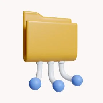 3d file transfer of document. icon isolated on white background. 3d rendering Stock Illustration