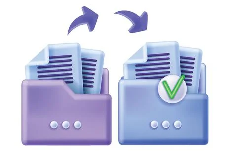 3D file transfer, vector data backup, digital safe information exchange Stock Illustration