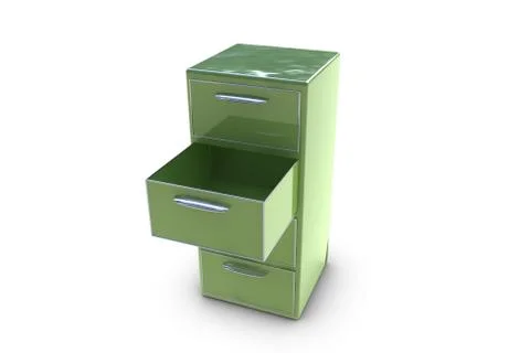 3d filing cabinet Stock Illustration