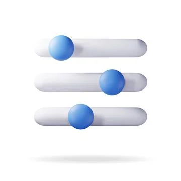 3D filter button icon isolated on white Stock Illustration