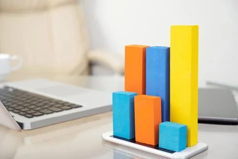 3D financial chart Stock Photos