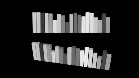 3D Financial Data Column Graphs Business Performance Animation Stock Footage 343752449